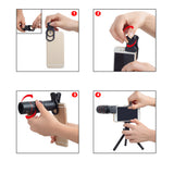 Compatible 18X Telescope Zoom Mobile Lens for Samsung Smartphones, Universal Clip Phone Camera Lens with Tripod