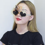 Creative Happy New Year Party Glasses Supplies Photo Props Holiday Dance Dress-up Funny Glasses