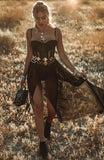 Women's Pure Color, Mesh Long Dress
