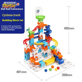 Ball Track Building Blocks – Assembly Marble Run Adventure Set for Kids