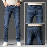 Affordable Luxury Stretch Denim Jeans for Men – Spring & Autumn Business Casual Style