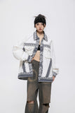 Ethnic Pattern Stitching, Oversized Jacket for Unisex