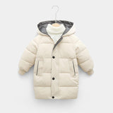 Kids' Heavy Winter Puffer Jacket – Cozy Hooded Outerwear for Children