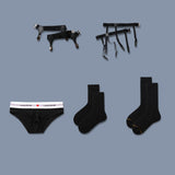 Men’s Briefs & Accessories Set – Comfortable Innerwear with Socks & Garters