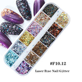 Nail Gold and Silver Glitter, Laser Sequins