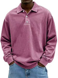 Men’s Fall Long-sleeve Polo Shirt – Casual, Breathable, Comfortable Solid High-quality Tee