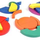 Jigsaw Puzzle Creative Wooden Rainbow Building Blocks