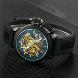 Mechanical Automatic Silicone Strap, Fashion Casual Sports Men's Watch