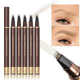 Liquid 4-Fork Eyebrow Pencil – Waterproof, Smudge-proof Long-lasting Brow Pen