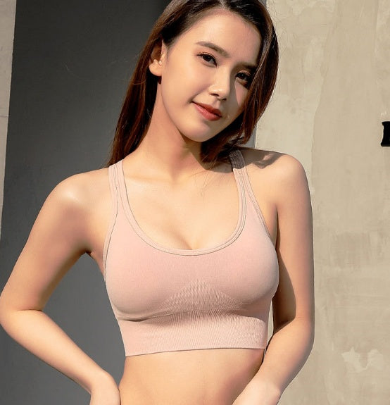 Accent Sports Bra with Fixed Shoulder Strap