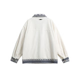 Ethnic Pattern Stitching, Oversized Jacket for Unisex