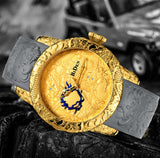 Men's Watches, Fashion 3D Engraved Dragon Relogio Masculino Luxury Top Brand Quartz, Waterproof Sports Male Clocks