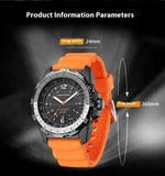 Outdoor Sports, Waterproof, Solar Rechargeable Watch, Eco-Drive, Luminous, Long Endurance, Swimming, Speed-measuring Device