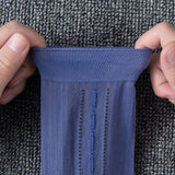 Pansy Jacquard Weave Thin Socks with Loose Cuff