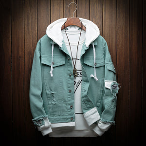 Korean Hooded Denim Jacket