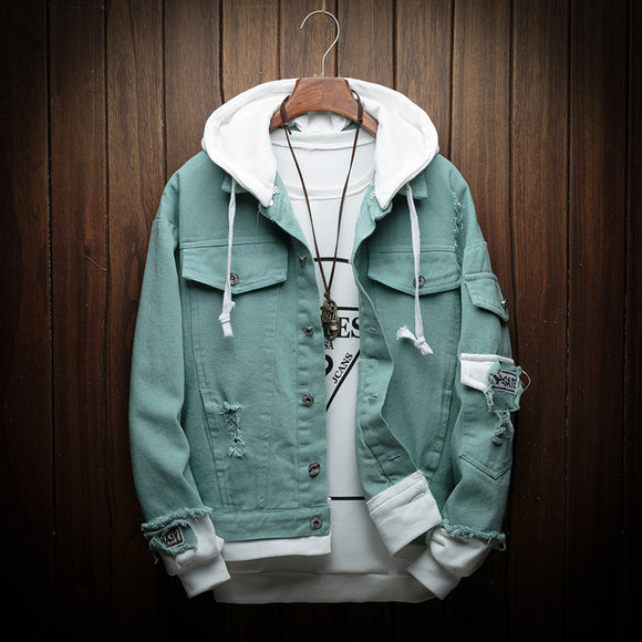 Korean Hooded Denim Jacket