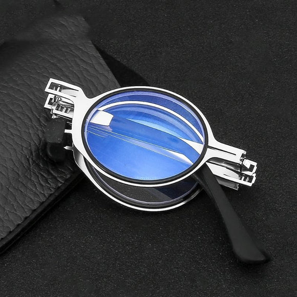 Folding Portable Hyperopia, Metal Frame Reading Glasses