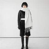 Solid Color Warm Shawl – Polyester Fabric Neck Wrap