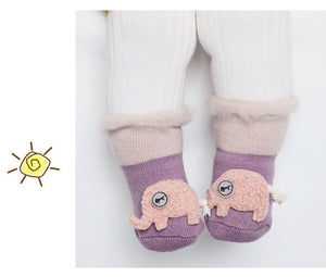 Middle and High Tube, Cartoon Children's Terry Socks