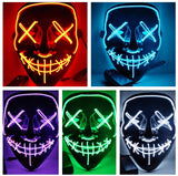 Black V Halloveen Horror Glowing Mask