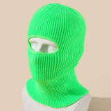 Single Hole, Solid Color Acrylic Mask, Knitted Hat