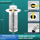 Washbasin Leaking Plug, Bounce Core Drainer Accessories with Strainer