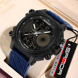 Rugged Outdoor Sports Watch for Men – Large Dial Dual Display Waterproof Design