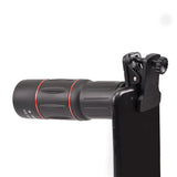 Compatible 18X Telescope Zoom Mobile Lens for Samsung Smartphones, Universal Clip Phone Camera Lens with Tripod