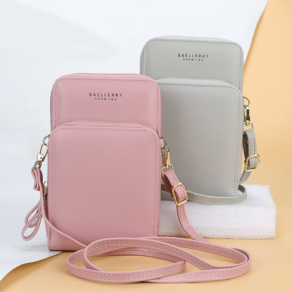 Large Capacity Crossbody Shoulder Bags for Women, Fashion Zipper Mobile Phone Bag