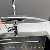 Kitchen Waterfall Outlet Splash Proof Universal Rotating Bubbler Multifunctional Water Nozzle Extension Faucets