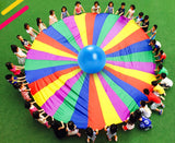 Kindergarten Sports Activities for Children, Early Education and Outdoor Equipment and the Rainbow Umbrella
