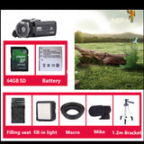 4K Video Camera – 48MP with Flip Touch Screen, 5-Axis Anti-shake & Accessories Kit