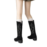 Women's Retro Embroidered Western Cowboy Boots