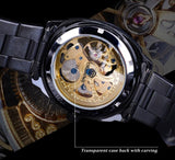 Golden Waterproof Men's Fashion, Casual Automatic Mechanical Watch
