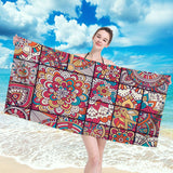 Printed Microfiber Beach Towel – Lightweight Quick-dry Sweat Wipe, Travel & Swimming Accessory
