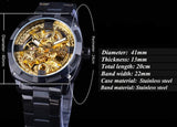 Golden Waterproof Men's Fashion, Casual Automatic Mechanical Watch