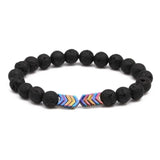 Men and Women's, Volcanic Natural Stone, Magnetic Bracelet
