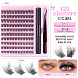False Eyelash Set with Single Cluster, Natural Eyelashes