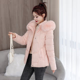 Fur Collar Down Jacket – Slim Fit Winter Coat