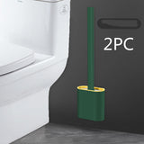 Creative Wall-mounted Soft Brush with Cover for Toilet Washing