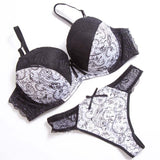 Lace Color Matching, Plus Size, Bra Underwear Set