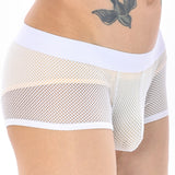 Men's Low Waist, Mesh Panties, Rainbow Belt, Breathable Boxers