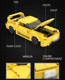 Assembled Building Block Racing Car, Static Toy