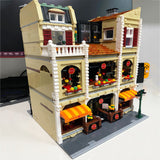Pizza Shop Street View Town Scene – Large High-difficulty Building Blocks Toy Model