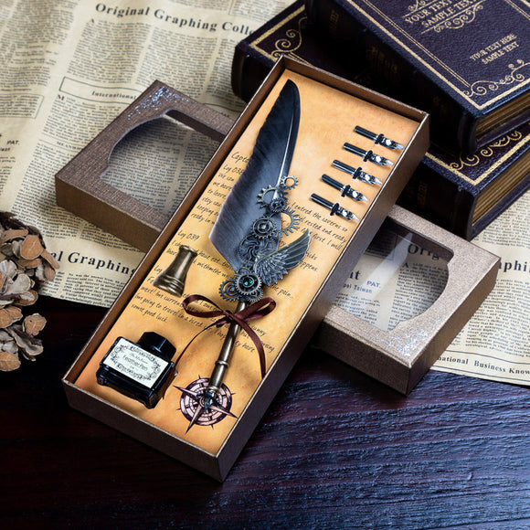 Wings Fountain Pen Dip Pen Ink Calligraphy Quill Set