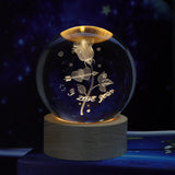 Luminous Starry Sky and Planets Moon - Crystal Ball Small Night Lamp, Projection Ambience Light, Creative Gift Ideas