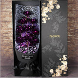 Gift on Tanabata Valentine's Day, Golden Rose 24K Golden Foil Rose Bundle for Marriage, Creative Wedding Bouquet for Wife and Girlfriends