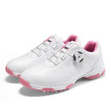 Waterproof Sneakers, Spin Button Laces, Anti-slip Golf Shoes for Women