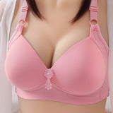 Large Size Thin Smooth Bra, Wireless Push Up Breasted Women's Underwear