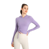 Slim-fitting Running Sweatshirt, Finger Yoga Workout Top